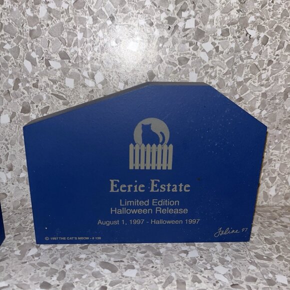 1997 Cats Meow Halloween Mystery Manor & Eerie Estate Lot of 2 Glow in the Dark - Picture 5 of 14